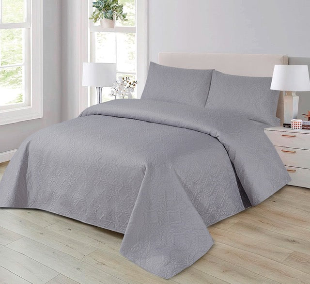 Pinsonic Bedspread - Warm Quilt Bed Throw 100% Cotton Cover + Virgin Polyester 150 GSM