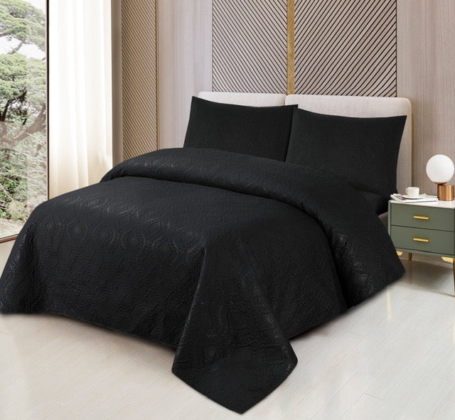 Pinsonic Bedspread - Warm Quilt Bed Throw 100% Cotton Cover + Virgin Polyester 150 GSM