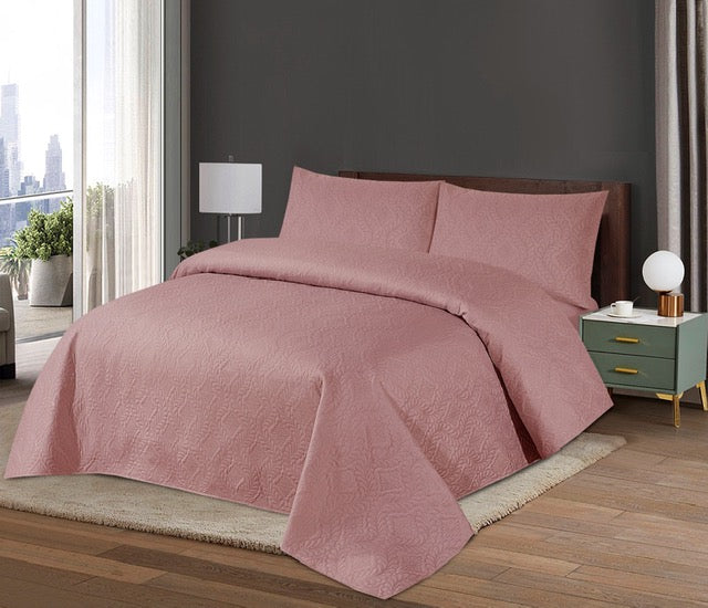 Pinsonic Bedspread - Warm Quilt Bed Throw 100% Cotton Cover + Virgin Polyester 150 GSM