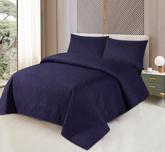 Pinsonic Bedspread - Warm Quilt Bed Throw 100% Cotton Cover + Virgin Polyester 150 GSM