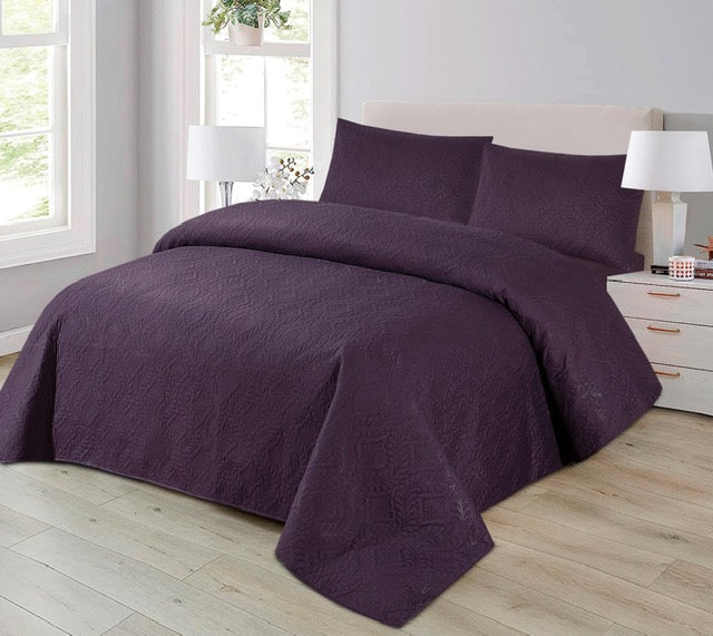 Pinsonic Bedspread - Warm Quilt Bed Throw 100% Cotton Cover + Virgin Polyester 150 GSM