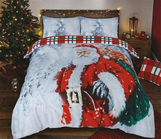 Christmas 3D Duvet Set Santa Father Christmas Greetings Duvet Cover