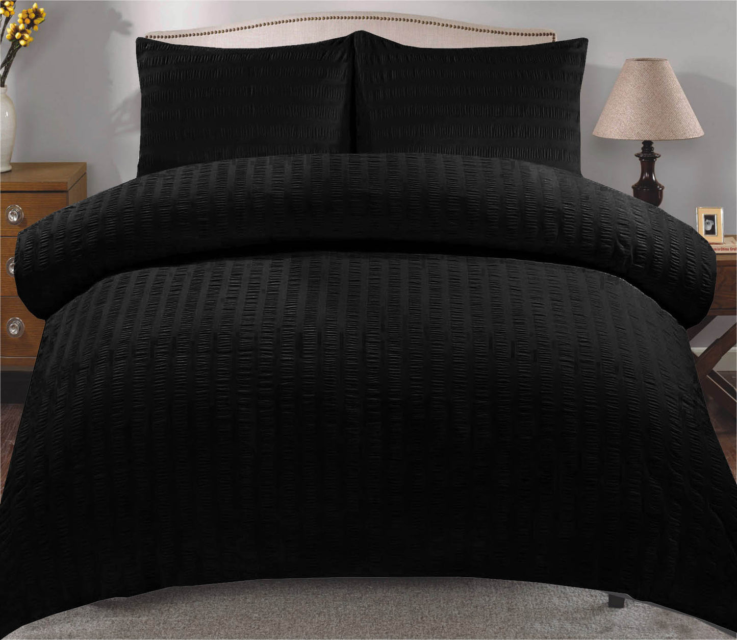 Seersucker Duvet Cover and Fitted Sheet