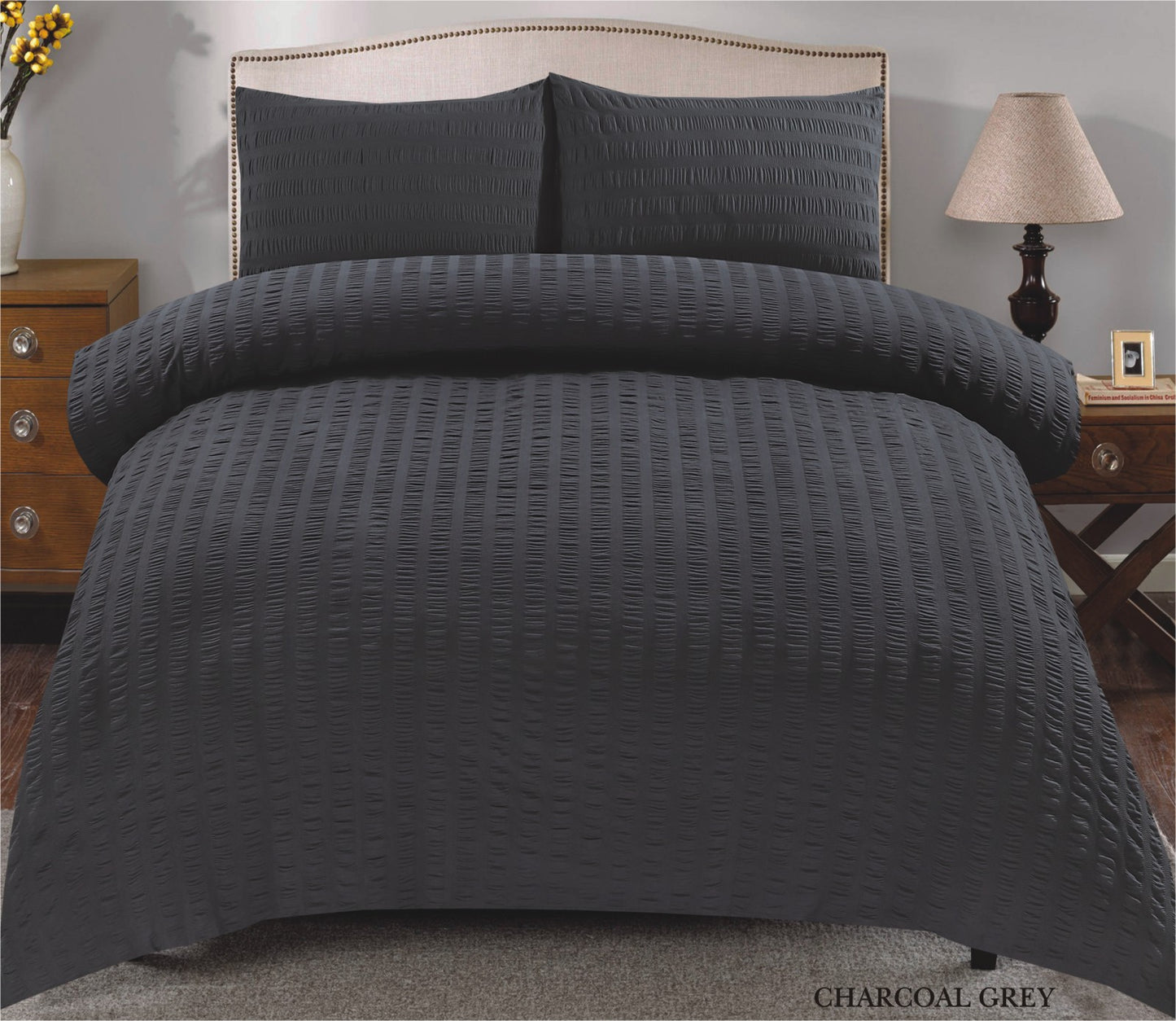 Seersucker Duvet Cover and Fitted Sheet
