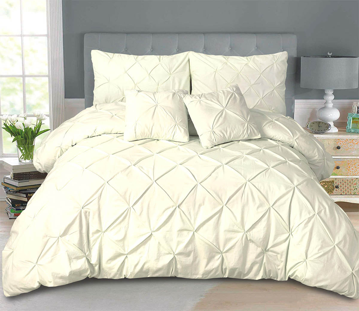 Eliza Pin Tuck Duvet Cover Set 68-Pick