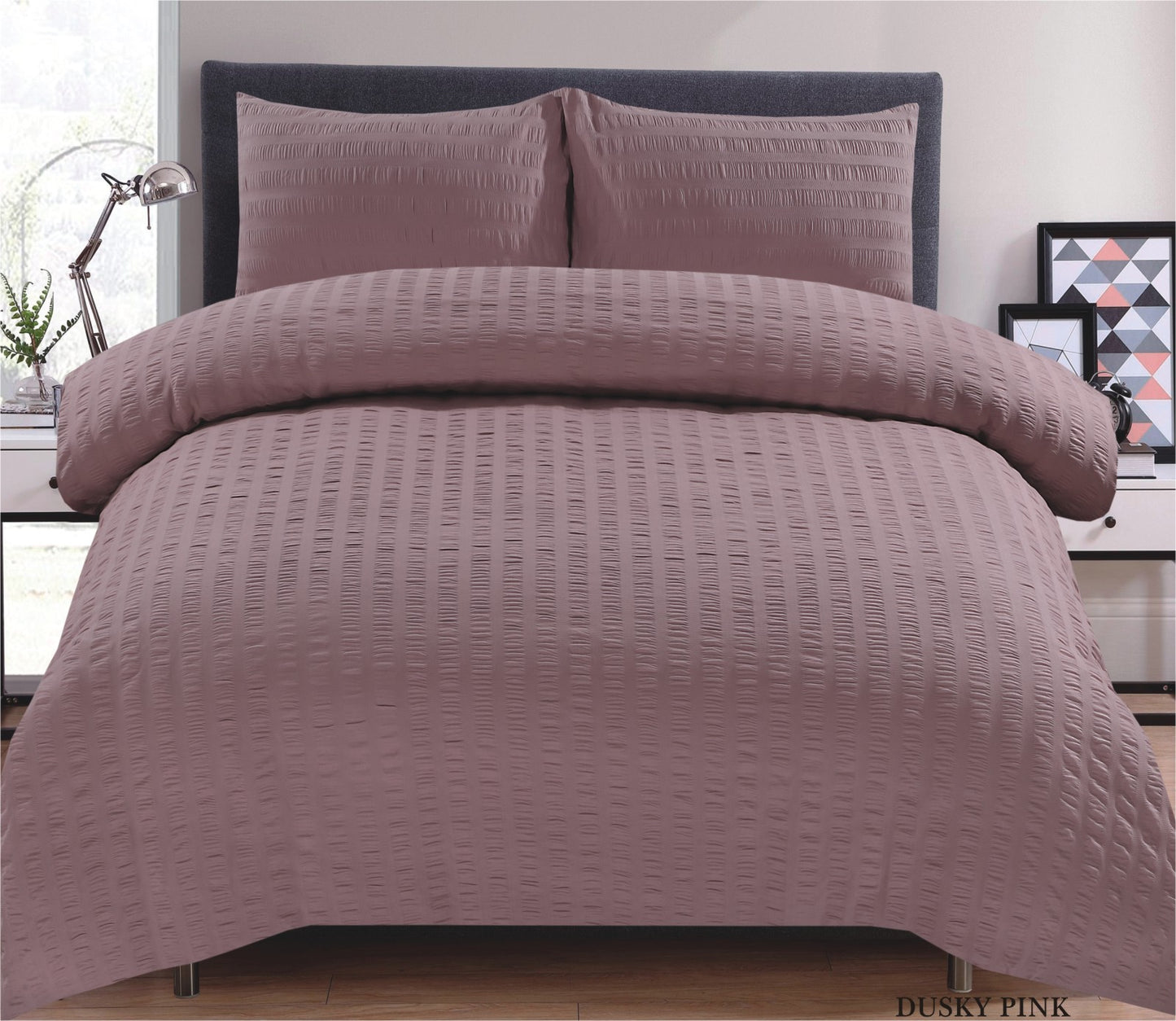 Seersucker Duvet Cover and Fitted Sheet