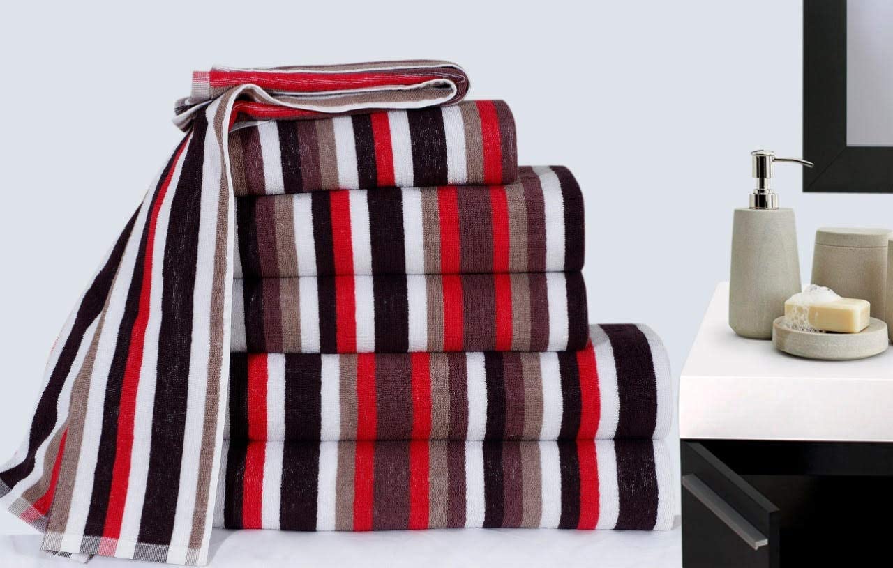 Royal Victorian Stripe Towel 100% Flossy Cotton Stripe Design Excellent Quality