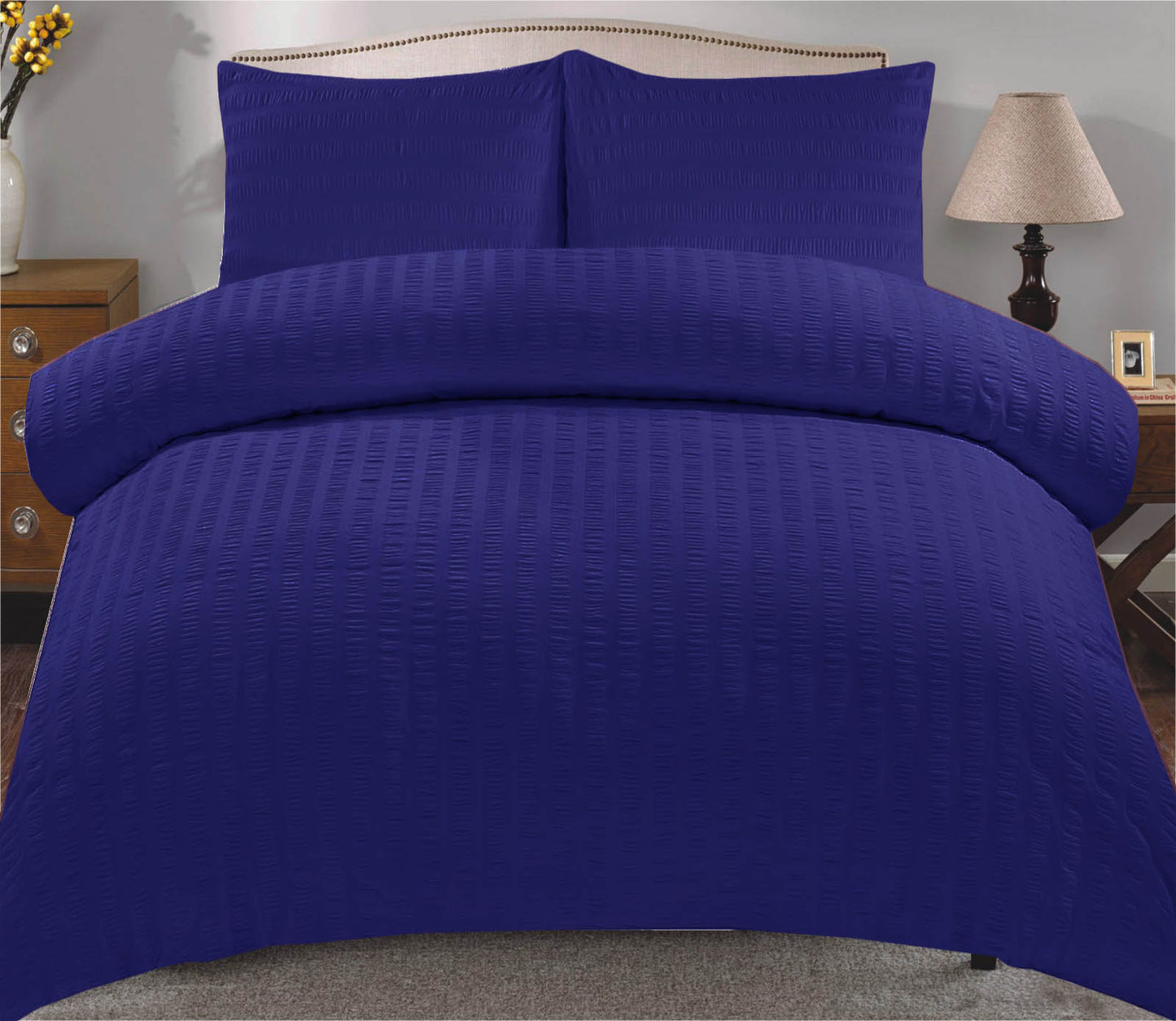 Seersucker Duvet Cover and Fitted Sheet