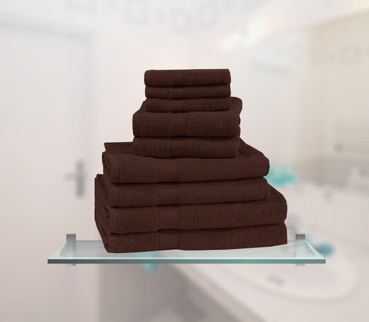 Luxury 600GSM Genuine 100% Combed Fluffy Cotton 8 pcs Towel Bale SET UK Stock