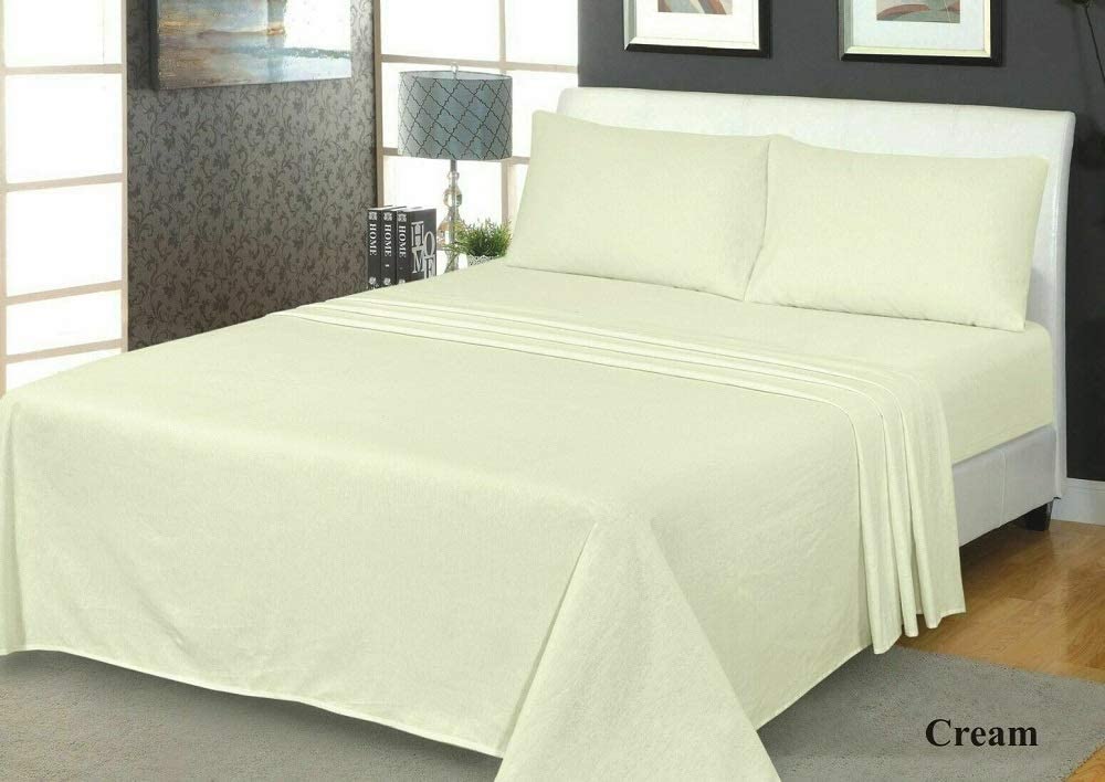 Flanlette 100% Brushed Cotton Fitted Sheet