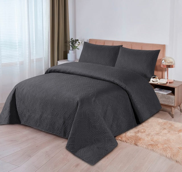Pinsonic Bedspread - Warm Quilt Bed Throw 100% Cotton Cover + Virgin Polyester 150 GSM