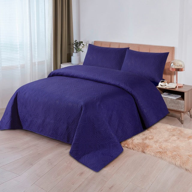 Pinsonic Bedspread - Warm Quilt Bed Throw 100% Cotton Cover + Virgin Polyester 150 GSM