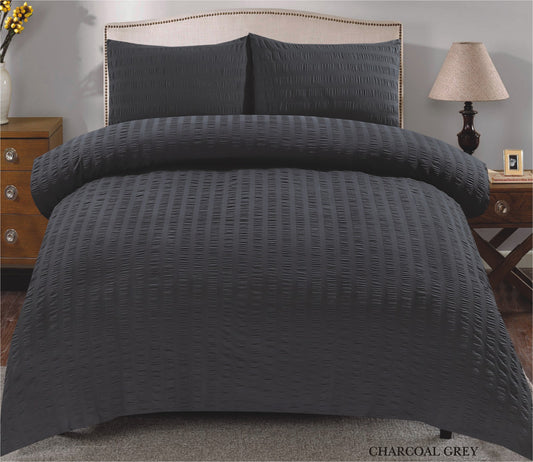 Seersucker Duvet Cover and Fitted Sheet