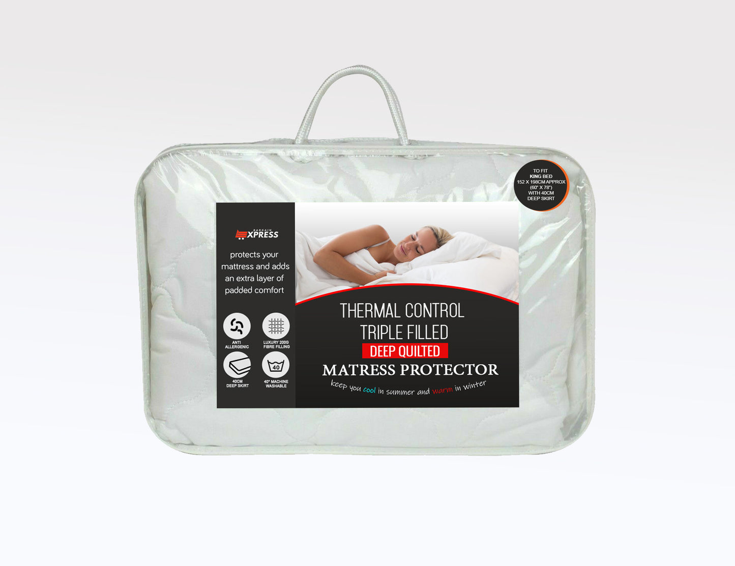Thermal Control Triple filled Extra Deep Mattress Protector