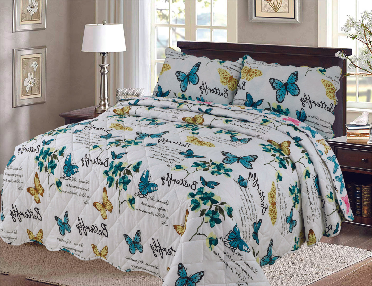 Patchwork Bedspread 3 Piece Quilt Comfort