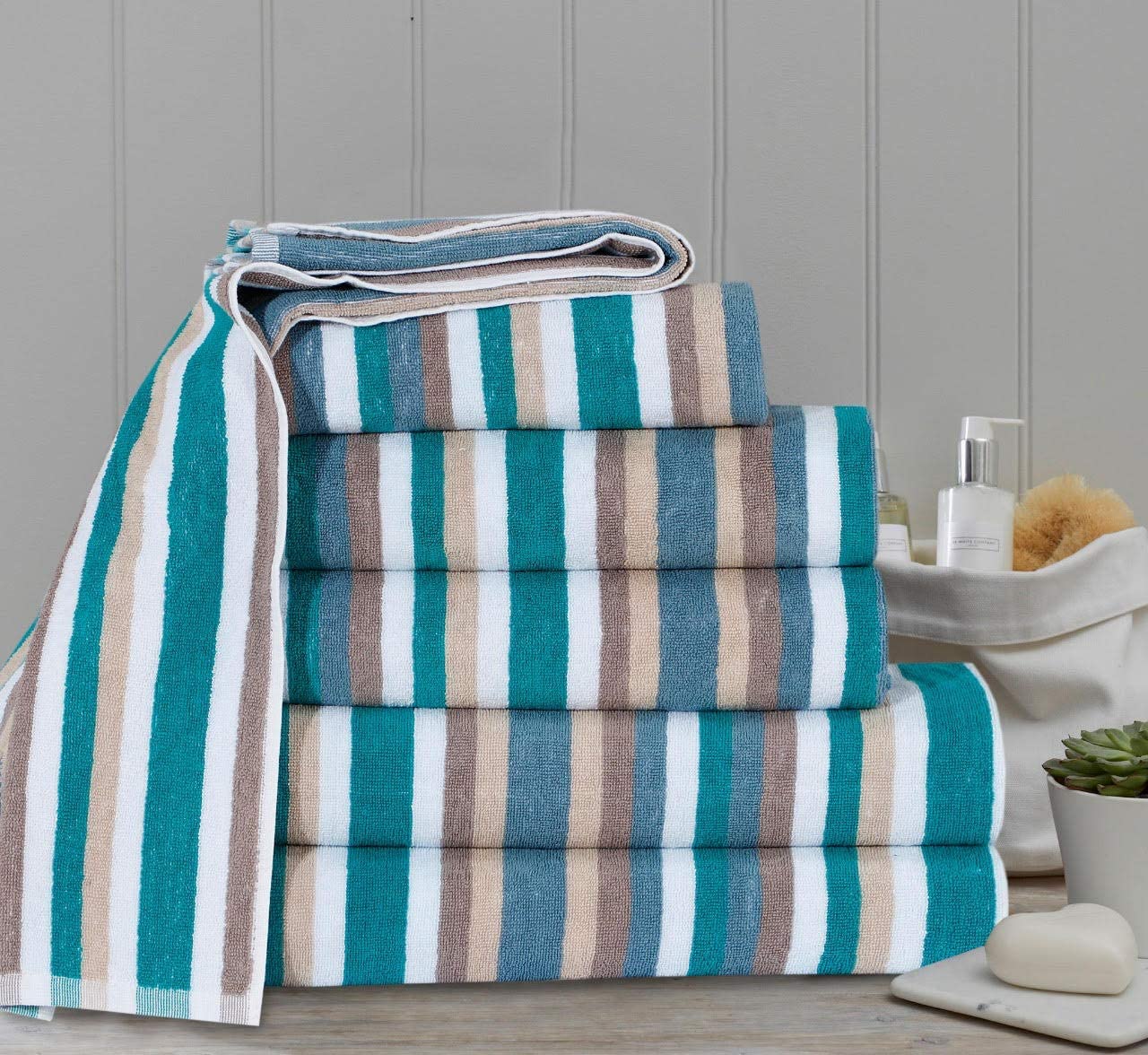 Royal Victorian Stripe Towel 100% Flossy Cotton Stripe Design Excellent Quality