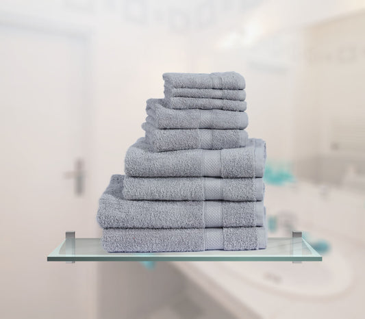 Luxury 600GSM Genuine 100% Combed Fluffy Cotton 8 pcs Towel Bale SET UK Stock
